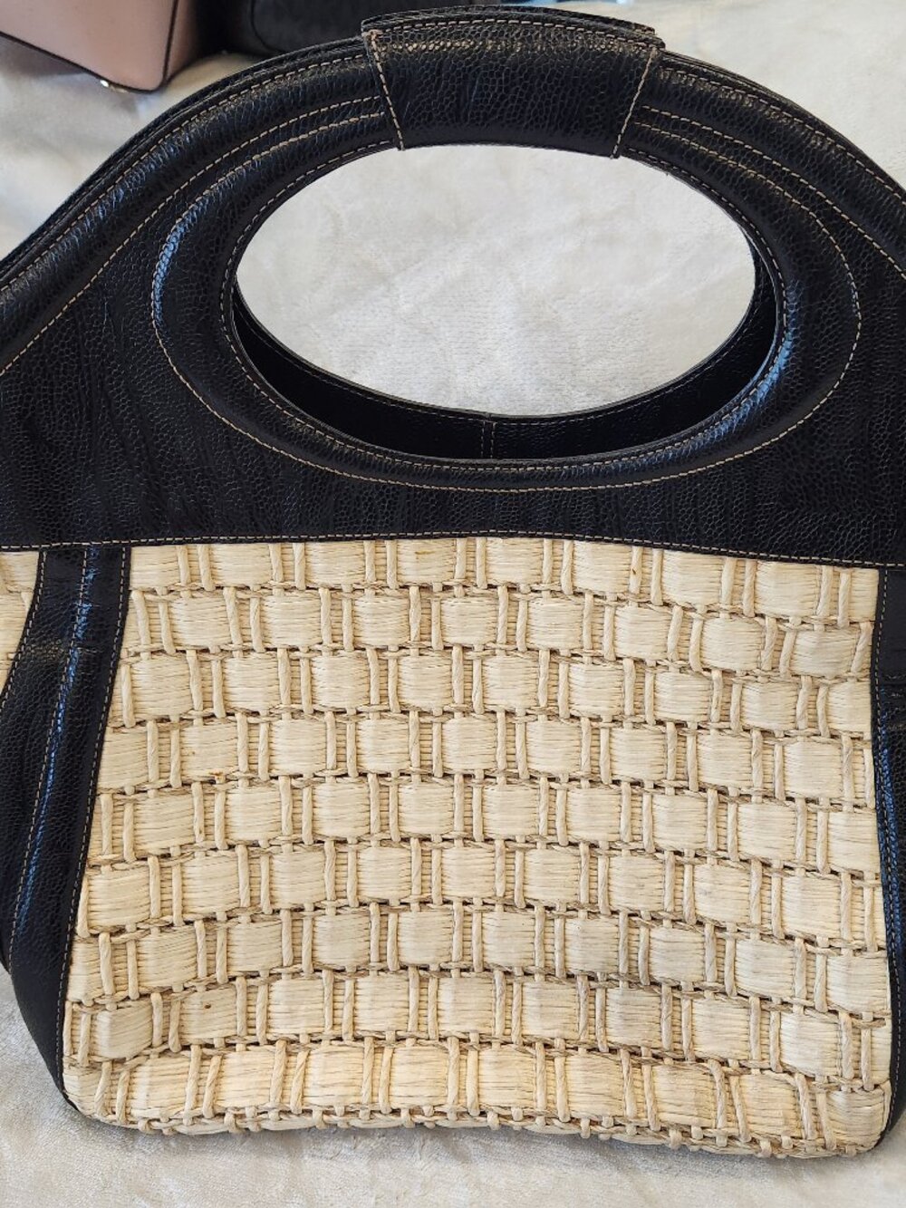 Brahmin straw tote